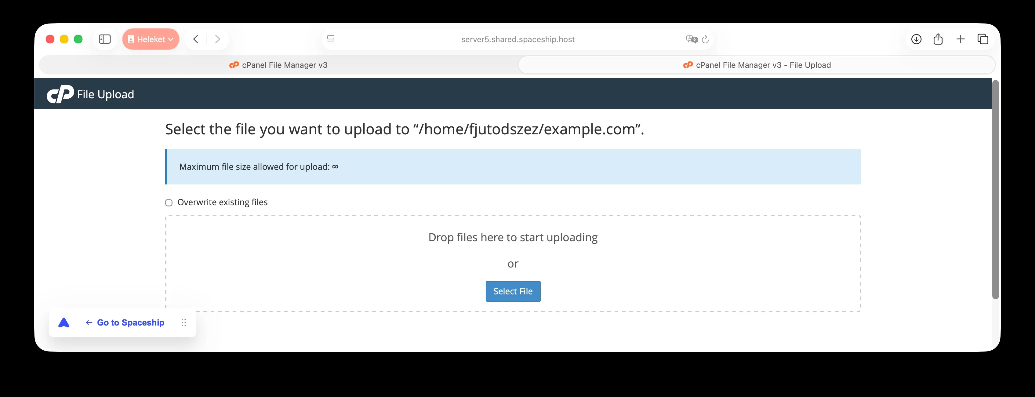 Upload File to Root Folder