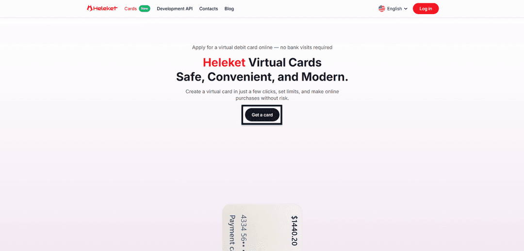 Главная страница Heleket