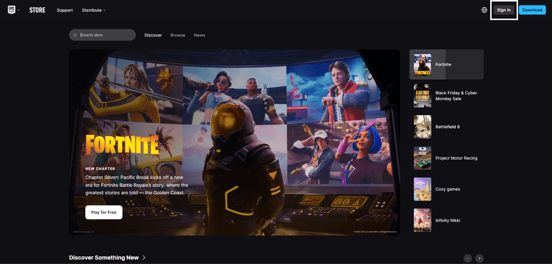 Epic Games дүкені