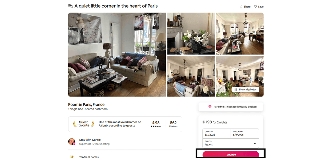 Reserve түймесі