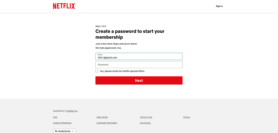 Вход в аккаунт Netflix