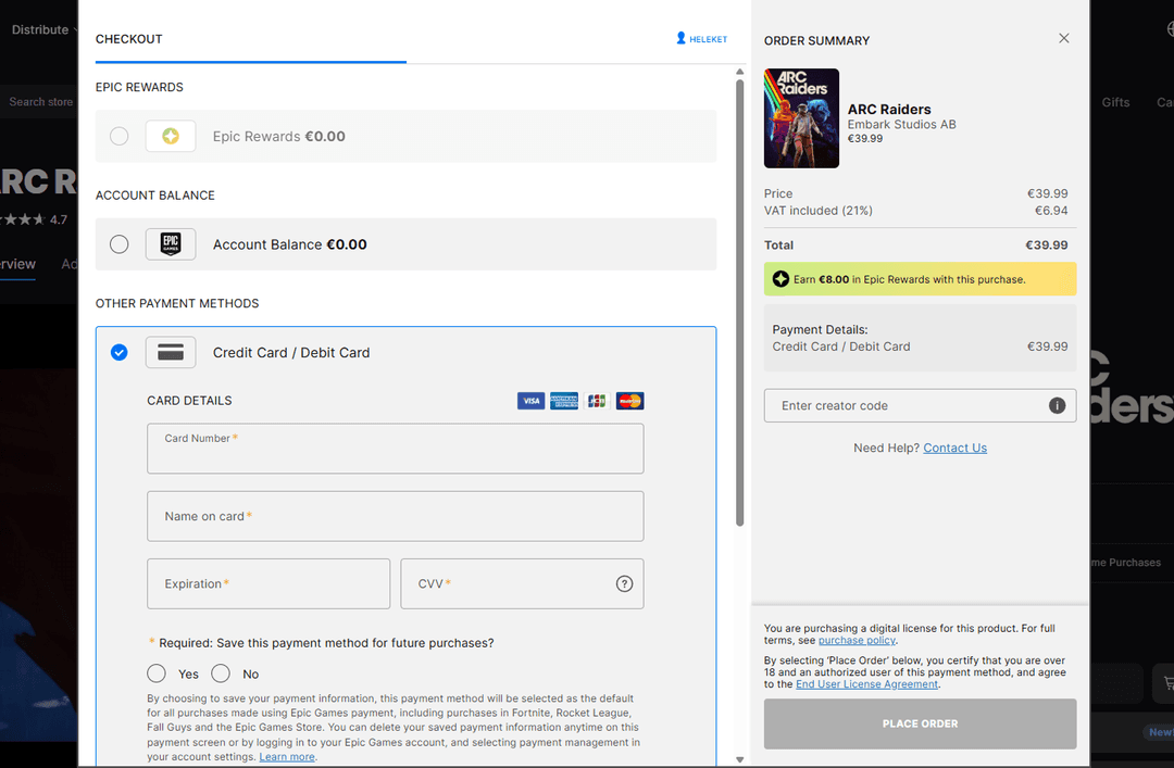 Төлем формасы