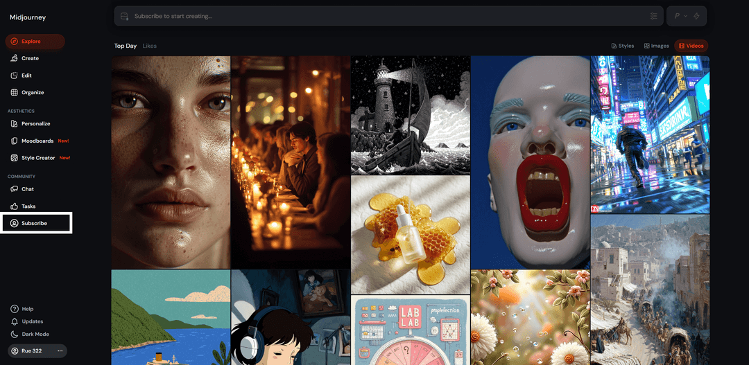 Midjourney subscription plans