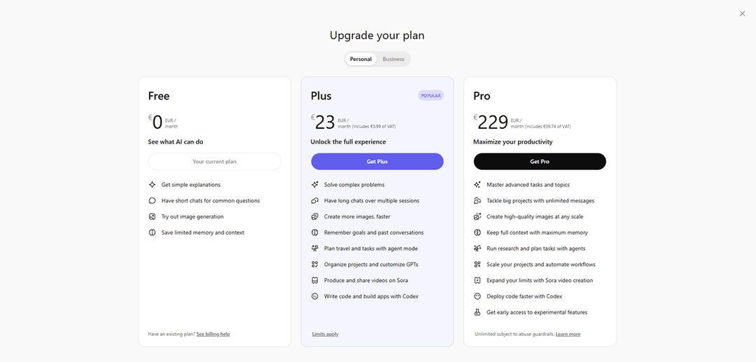 Вибір підписки