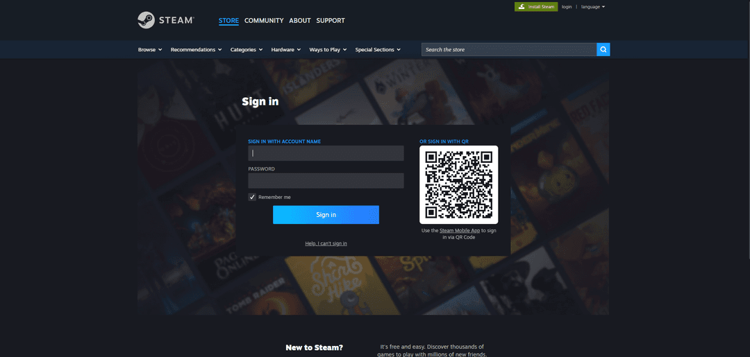 Steam hisobiga kirish