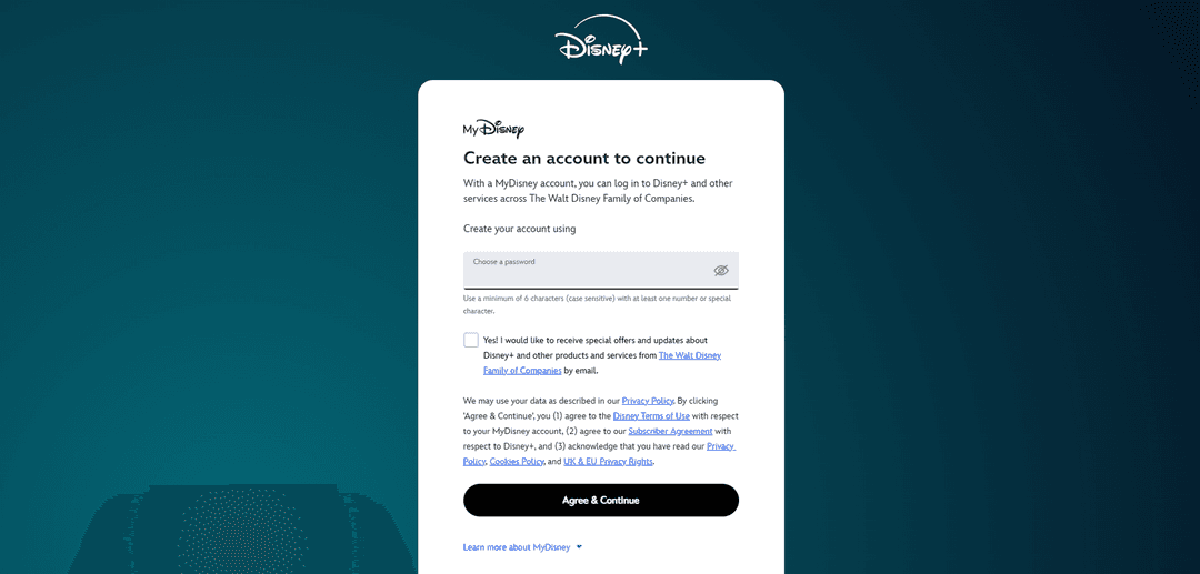 Введення даних акаунта